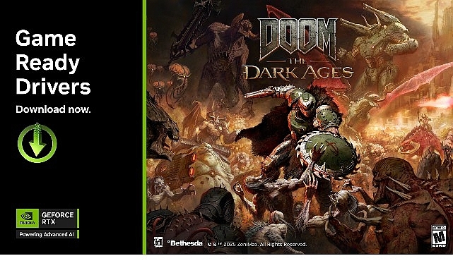 DOOM: The Dark Ages için GeForce Game Ready Sürücüsü Yayınlandı   