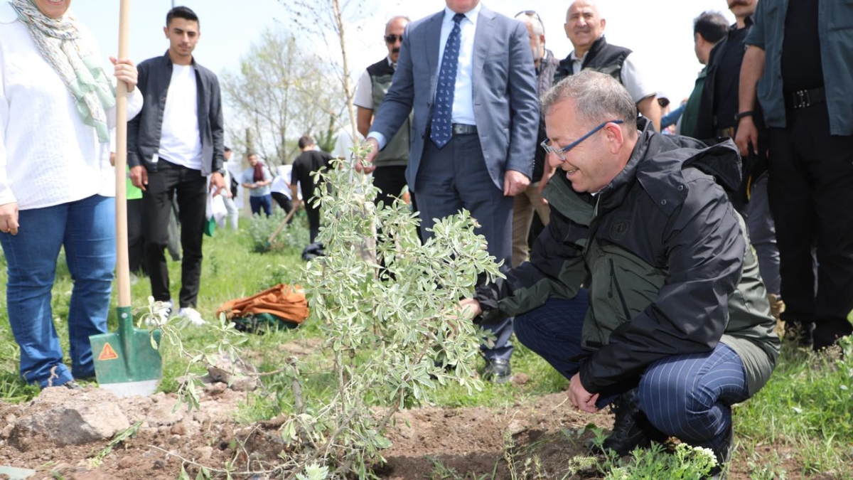 Kars Kafkas Üniversitesinde fidan dikimi etkinliği düzenlendi
