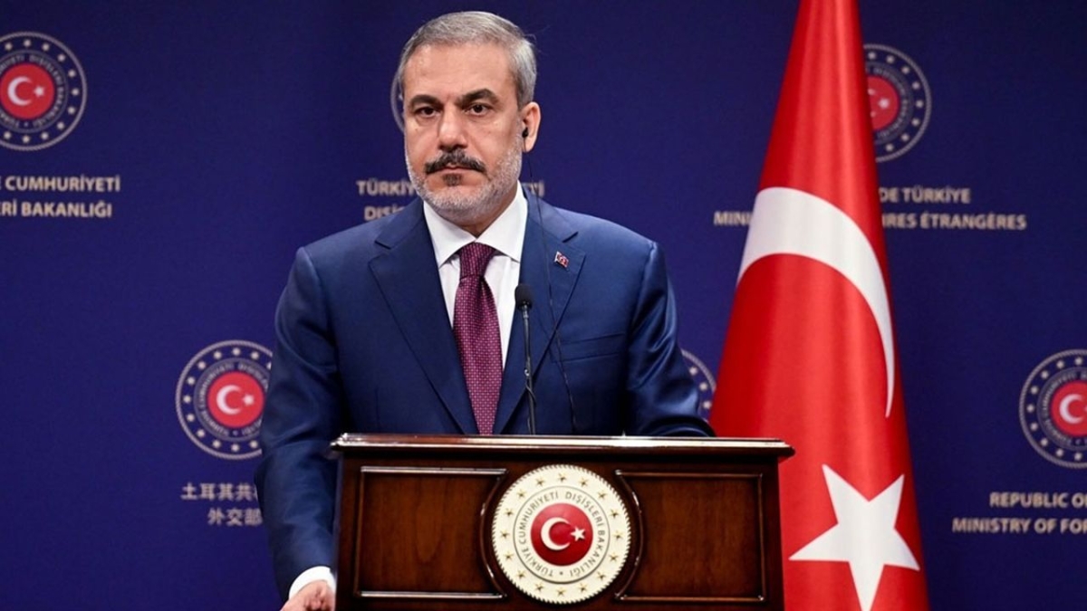 Hakan Fidan Kiev'de trende konuştu: 
