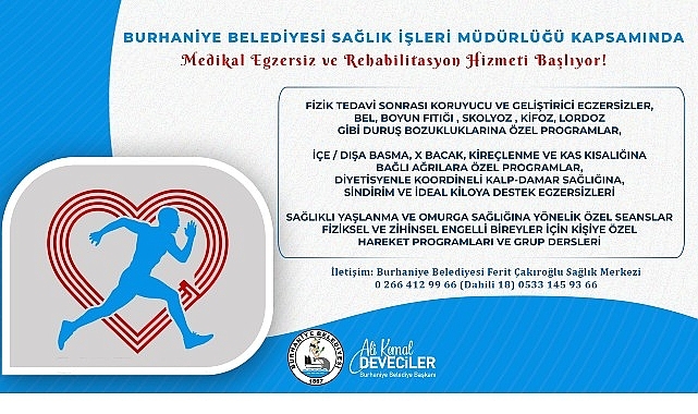 Burhaniye Belediyesi Sağlık İşleri Müdürlüğü’nden Medikal Egzersiz ve Rehabilitasyon Hizmeti