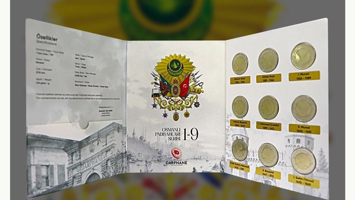 Darphane'den 'Osmanlı Padişahları Bimetal Hatıra Para'ları satışa çıkıyor