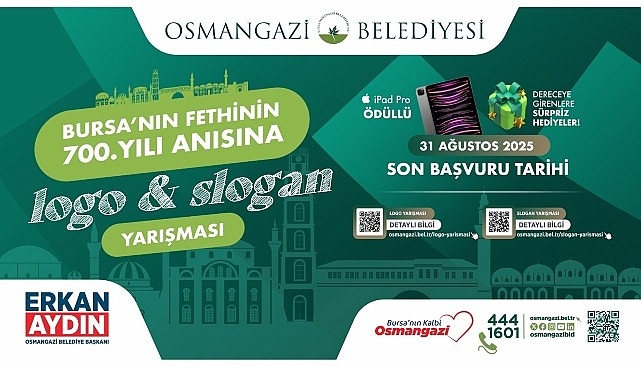 Osmangazi Belediyesi’nden fethin 700’üncü yılına özel logo ve slogan yarışması 