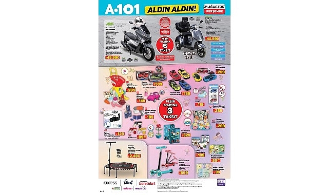 A101’de 21 Ağustos’ta Mobilite, Elektronik ve Ev Ürünleri Satışta