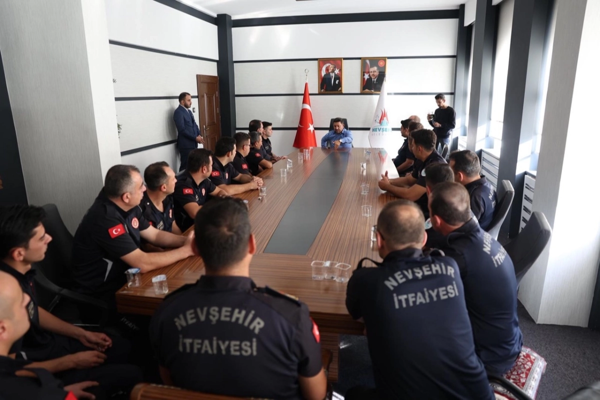 Nevşehir itfaiyesinden Başkan Arı'ya ziyaret