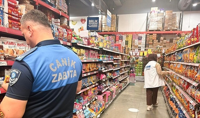 Canik Zabıtasından Grosmarket Denetimi 