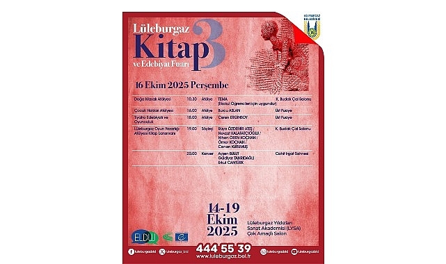 Lüleburgaz 3. Kitap ve Edebiyat Fuarı 14 Ekim'de başlıyor