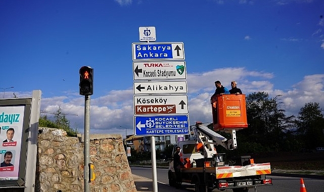 Kocaeli Stadı'nın yeni isim tabelaları monte edildi