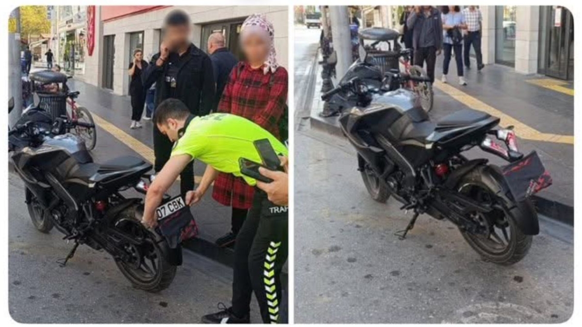 Plakasını bandanayla gizledi, 43 bin TL ceza yedi!