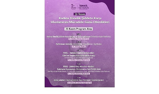 Seferihisar Belediyesi’nden 25 Kasım’da güçlü mesaj: “Şiddetin bahanesi yok, kadına şiddete hayır!”