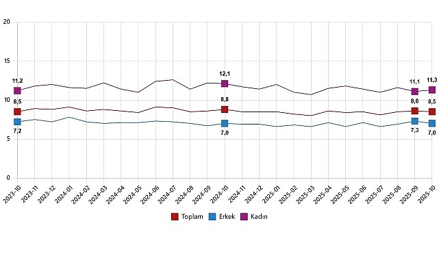 İşgücü İstatistikleri, Ekim 2025
