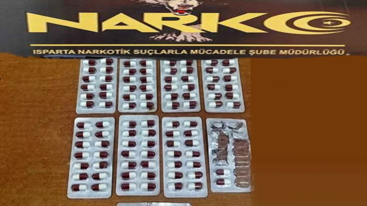 Isparta’da narkotik operasyonu: Sentetik ecza ele geçirildi