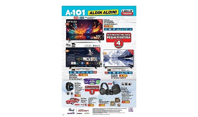 4 Aralık’ta A101’de Mobilite ve Teknoloji Ürünleri Öne Çıkıyor