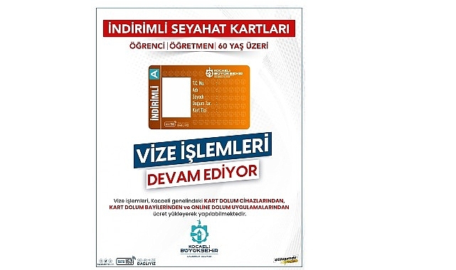 İndirimli Kocaelikart vize işlemlerinde son tarih 1 Ocak