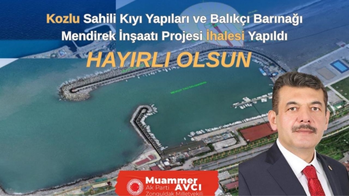 Milletvekili Avcı duyurdu: Kozlu sahiline 207 milyon liralık dev yatırım