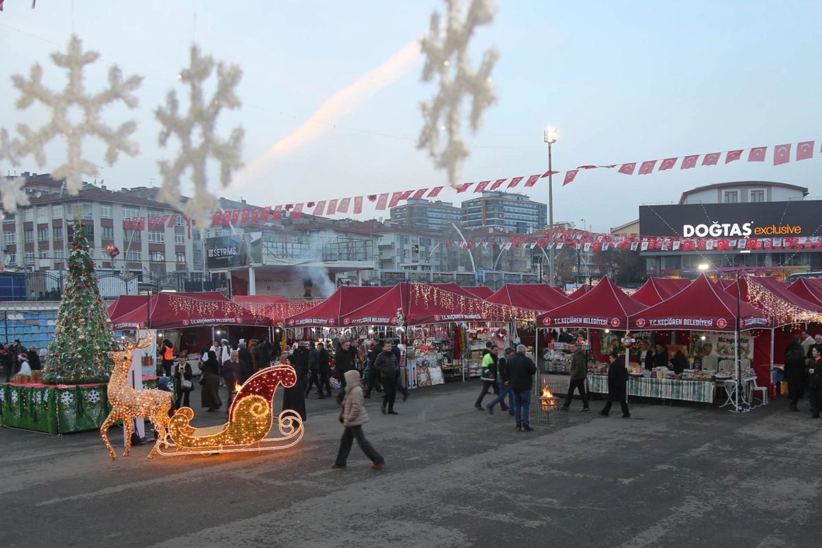 Ankara Keçiören’de kadın emeği yeni yıl pazarına yoğun ilgi