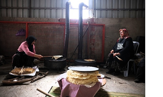 Eseler Köyü’nde Kaz Bayramı öncesi imece bereketi   