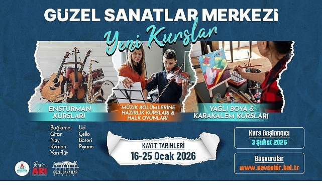 Güzel Sanatlar Merkezi’nde Yeni Dönem Kursları Başlıyor
