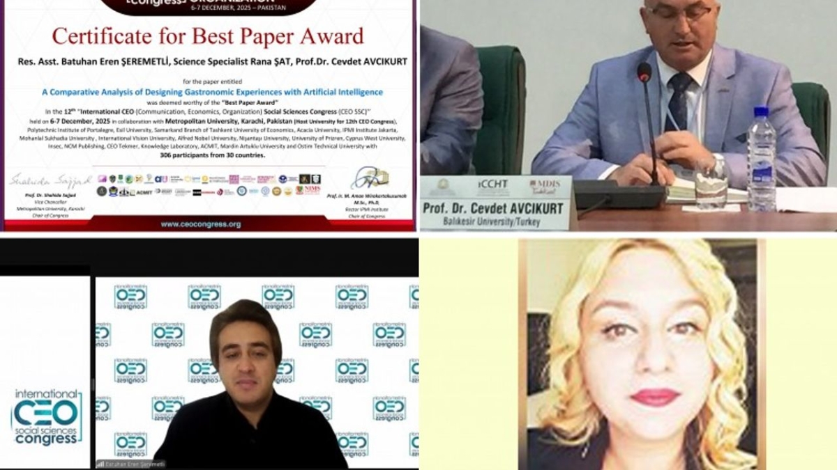 BAÜN akademisyenlerinin yapay zeka destekli gastronomi çalışmasına 
