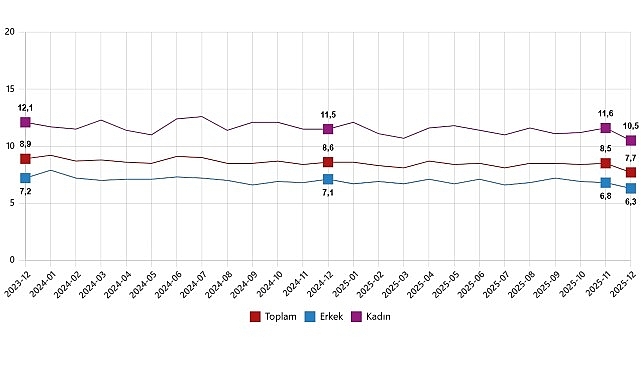 İşgücü İstatistikleri, Aralık 2025