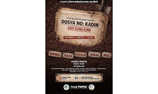 Milas Belediyesi’nden 8 Mart’a Özel Tiyatro Oyunu