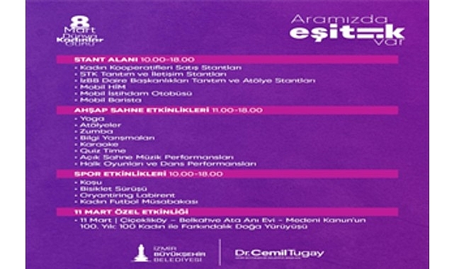 İzmir'de 8 Mart: Aramızda eşitlik var