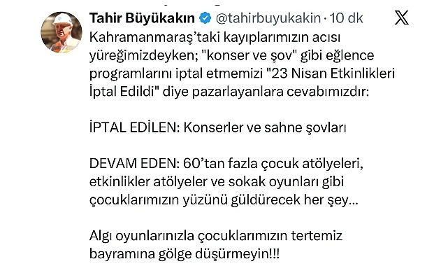 Büyükakın: 'Algı oyunlarınızla çocuklarımızın tertemiz bayramına gölge düşürmeyin'