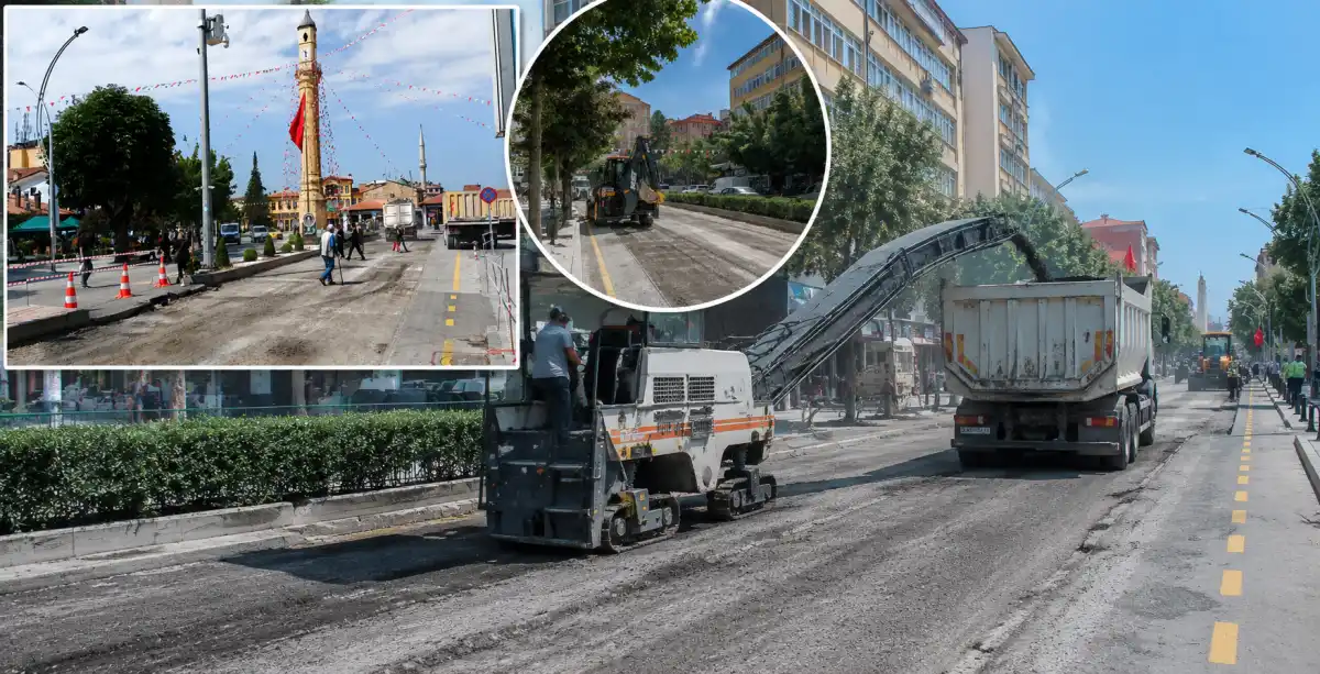 Çorum'da Gazi Caddesi baştan sona yenileniyor