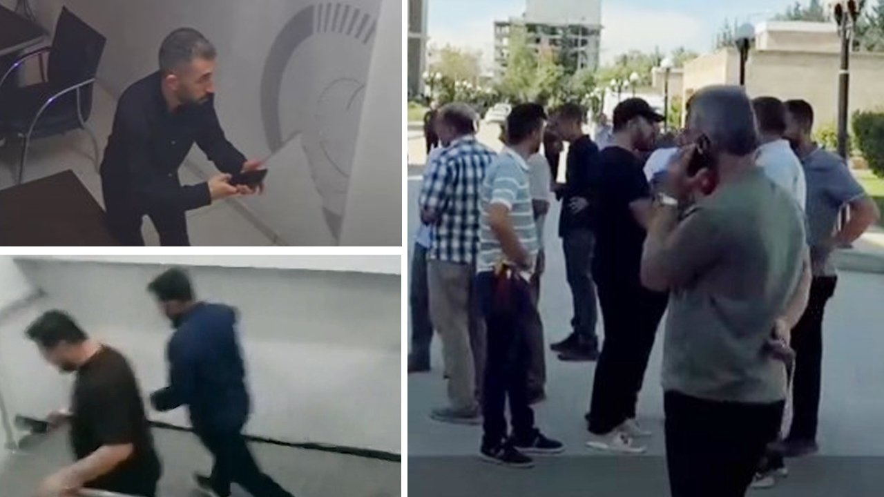 Deprem anı kamerada! Can havliyle kaçtılar
