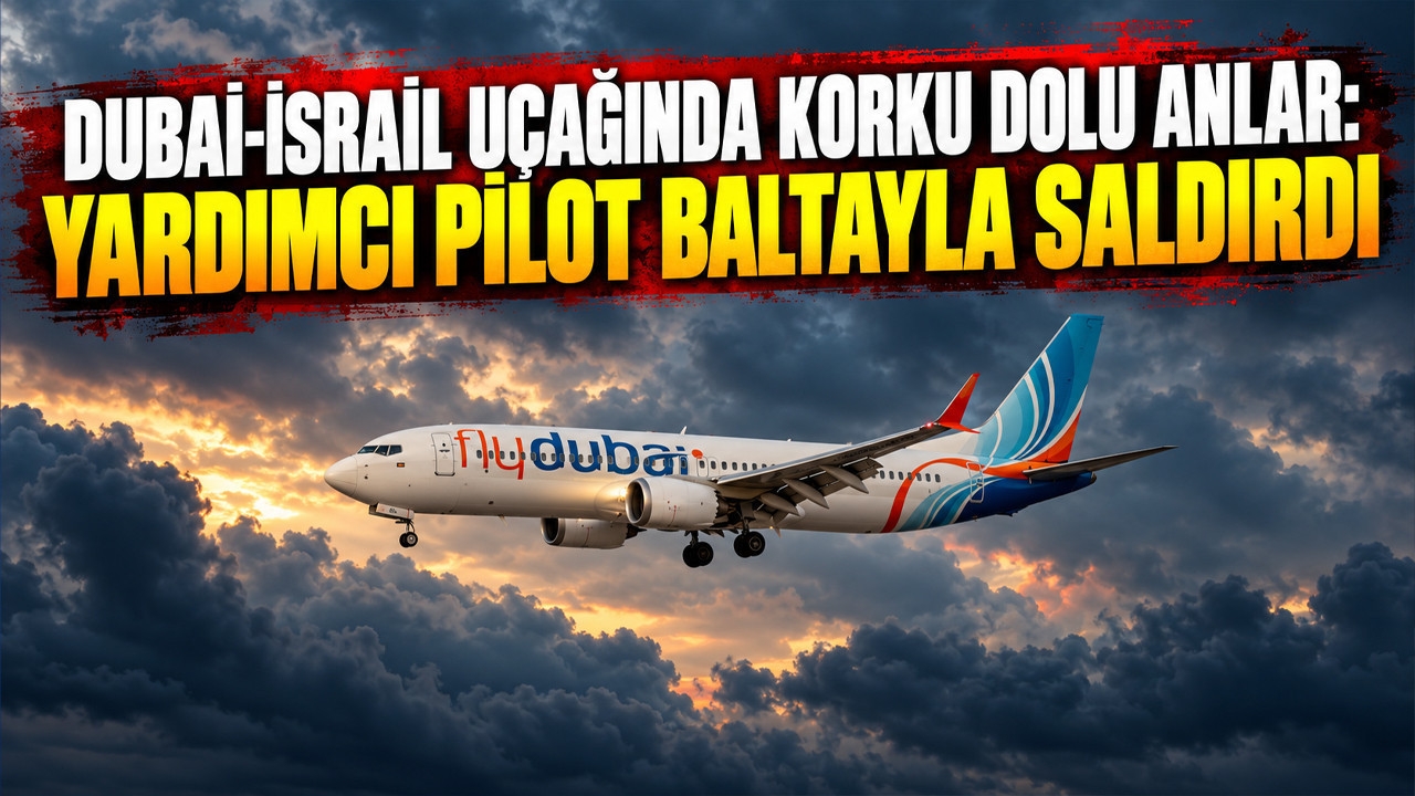 Dubai-İsrail uçağında korku dolu anlar: Yardımcı pilot baltayla saldırdı