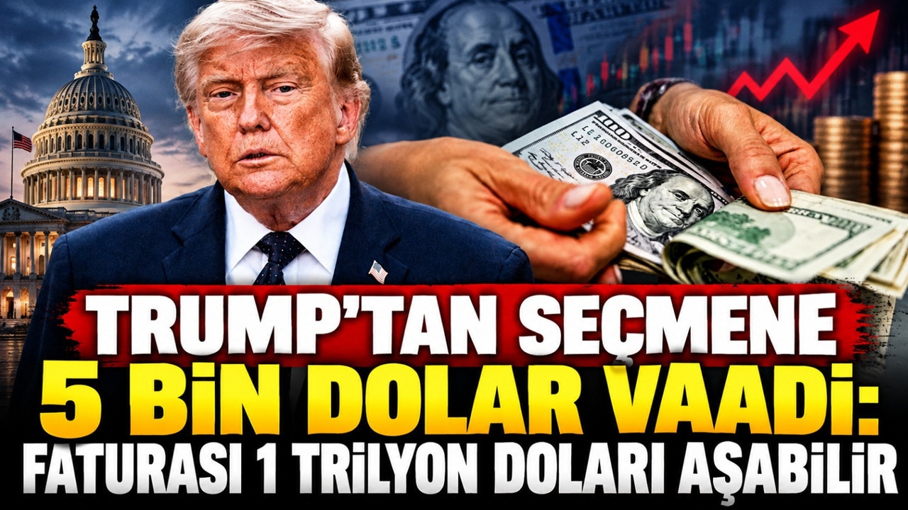 Trump'tan seçmene 5 bin dolar vaadi: Faturası 1 trilyon doları aşabilir