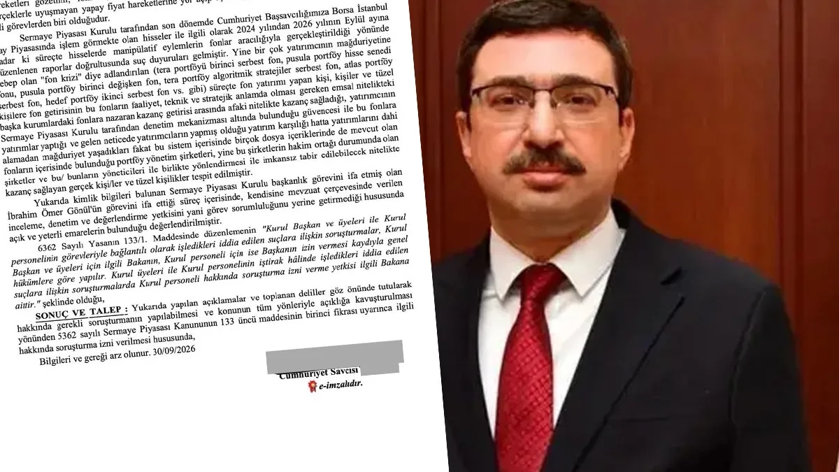 Fon soruşturmasında başsavcılık eski SPK Başkanı Gönül için Bakanlıktan izin istedi