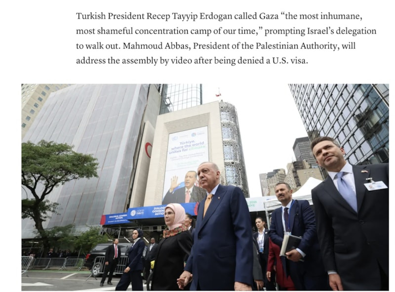 Cumhurbaşkanı Erdoğan'ın konuşması uluslararası medyanın gündeminde: Gazze vurgusu öne çıktı
