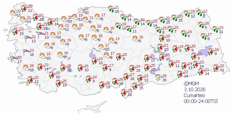 Hafta sonundan itibaren yağışlı hava etkisini kaybediyor! Meteoroloji'den 4 ile fırtına uyarısı