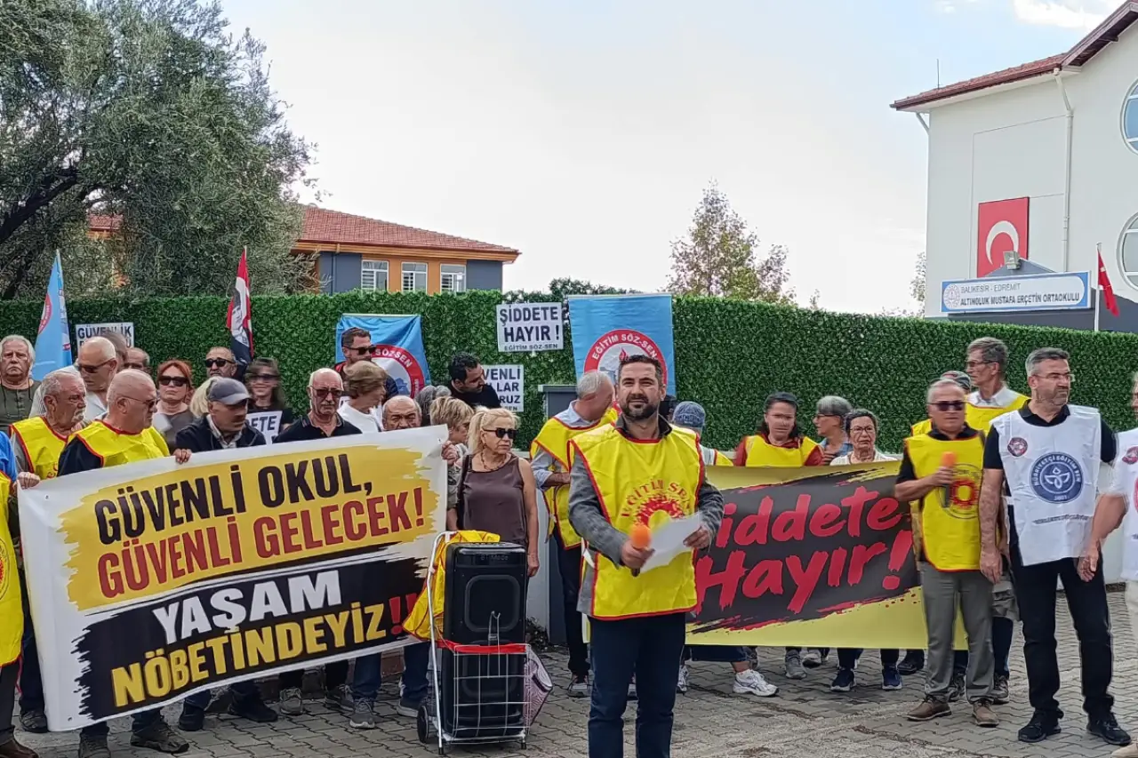 Balıkesir Eğitim Sen: “Şiddete hayır, öğretmen yalnız değildir”