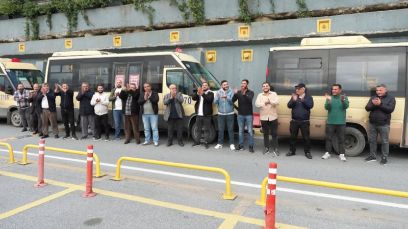 İstanbul'da minibüsçülerin 'metro' protestosu