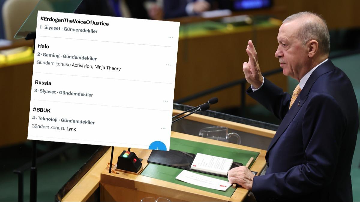 Cumhurbaşkanı Erdoğan'ın BM hitabına destek! Milyonlara ulaşıp ilk sıraya yerleşti