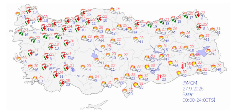 Meterolojiden 14 ile sarı kodlu uyarı: Sağanak etkili olacak