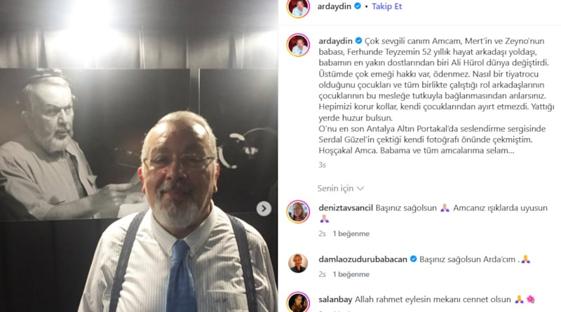 Oyuncu Ali Hürol hayatını kaybetti