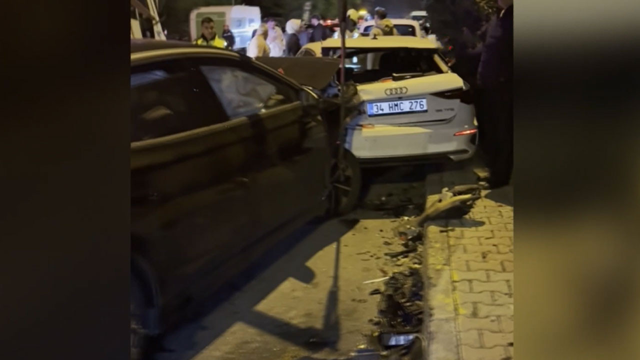 Sarıyer’de savaş alanını aratmayan kaza: 6 araç hasar gördü: 3 yaralı