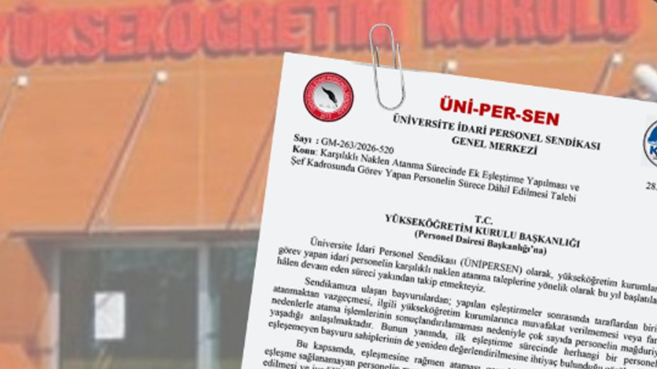 ÜNİPERSEN'den YÖK’e başvuru