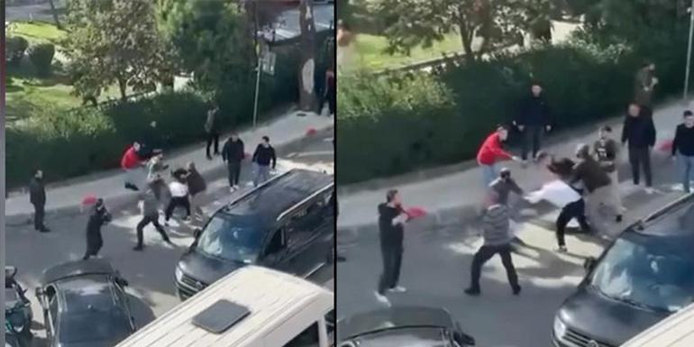 Bayrampaşa meydan muharebesi! Yol verme tartışması kavga dönüştü: Tekmeler havada uçuştu!