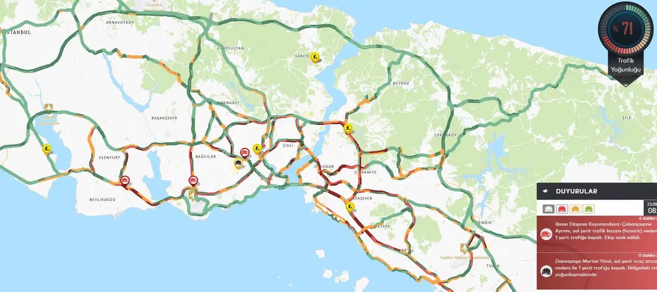 İstanbul'da 'sağanak' etkisi: Kazalar, trafik yoğunluğuna neden oldu