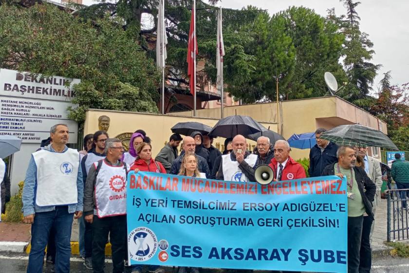 Çapa’da Ersoy Adıgüzel’e soruşturma ortak tepki: "Sendikal faaliyetler engellenemez"
