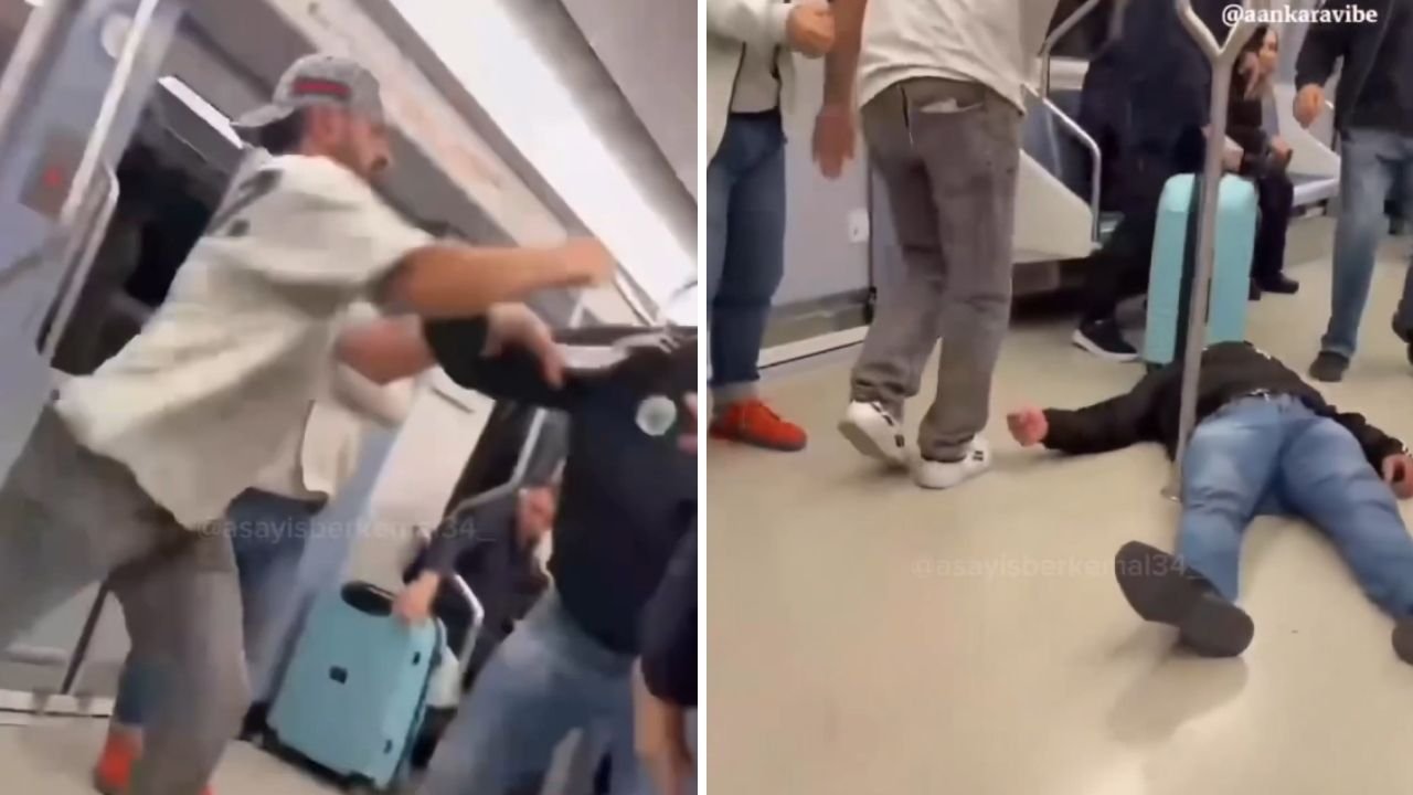 METRODA YUMRUKLU KAVGA