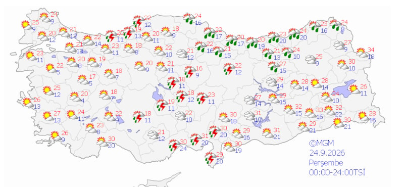 Meterolojiden 14 ile sarı kodlu uyarı: Sağanak etkili olacak