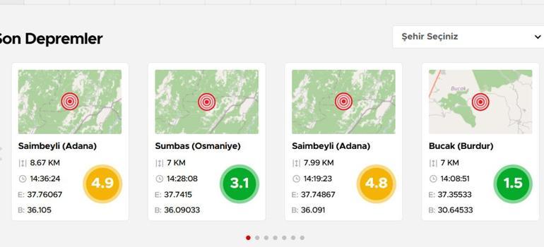 Son dakika deprem haberleri! Adana'da deprem mi oldu? Deprem nerede kaç şiddetinde oldu?
