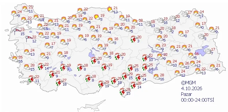 Hafta sonundan itibaren yağışlı hava etkisini kaybediyor! Meteoroloji'den 4 ile fırtına uyarısı