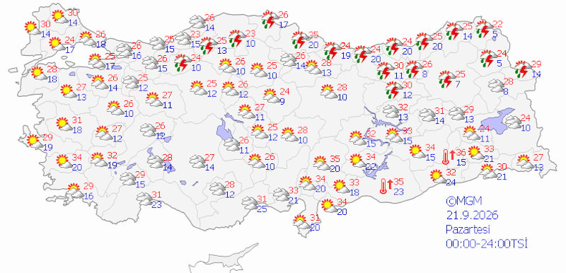 Türkiye'nin büyük bölümünde yağışlı hava etkisini sürdürecek