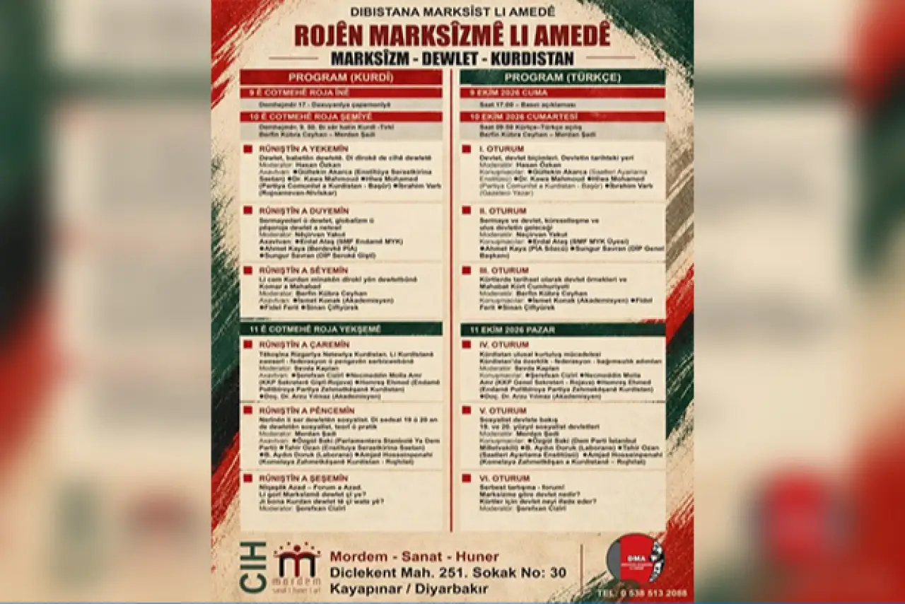 Amed Marksizm Günleri 10-11 Ekim’de Diyarbakır'da başlıyor: Ana tema Marksist pencereden ‘devlet’ tartışması