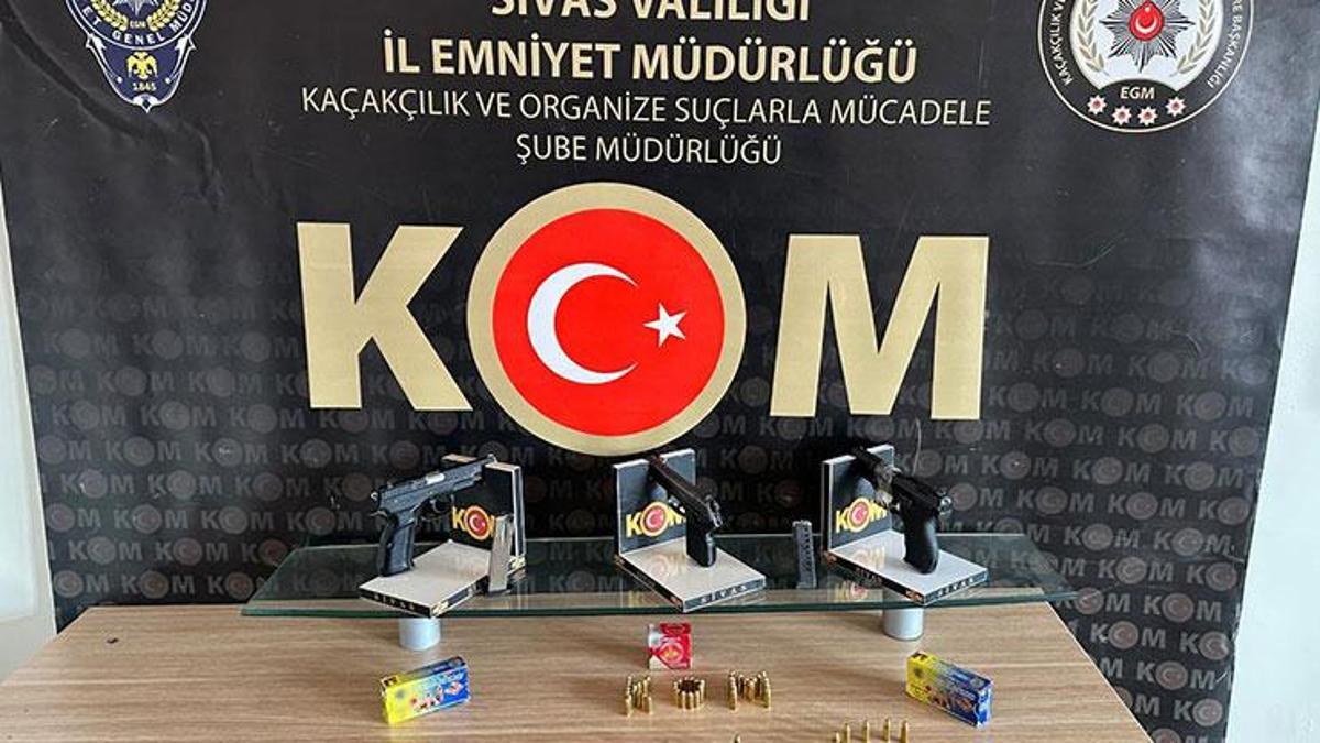 Sivas merkezli 4 ilde silah kaçakçılığı operasyonu